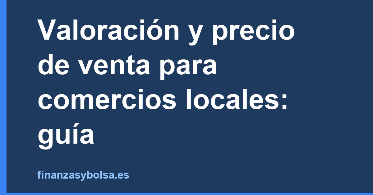 Ejemplo visual de valoracion precio venta